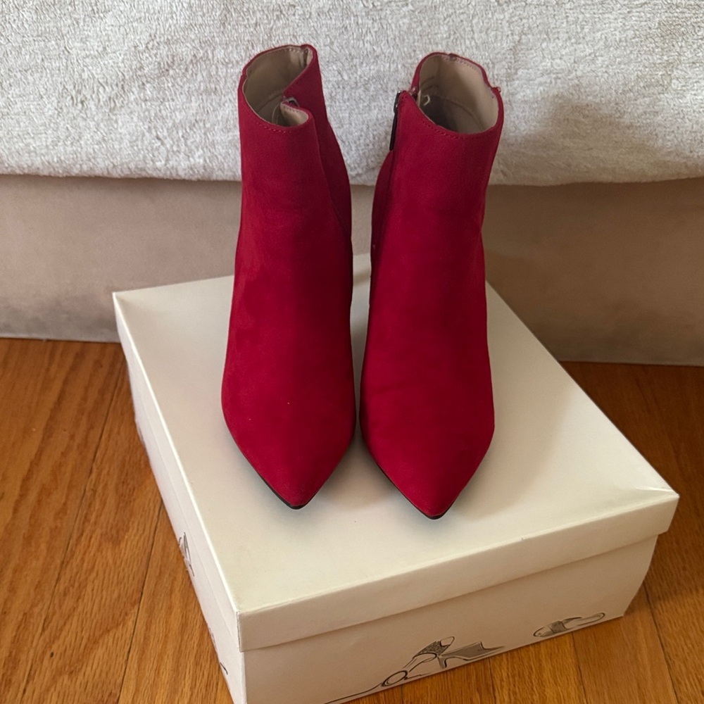 Target Bold Red Ankle Boots